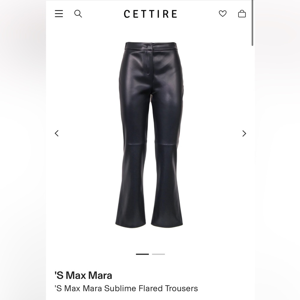 Beautiful max mara black leather pants
